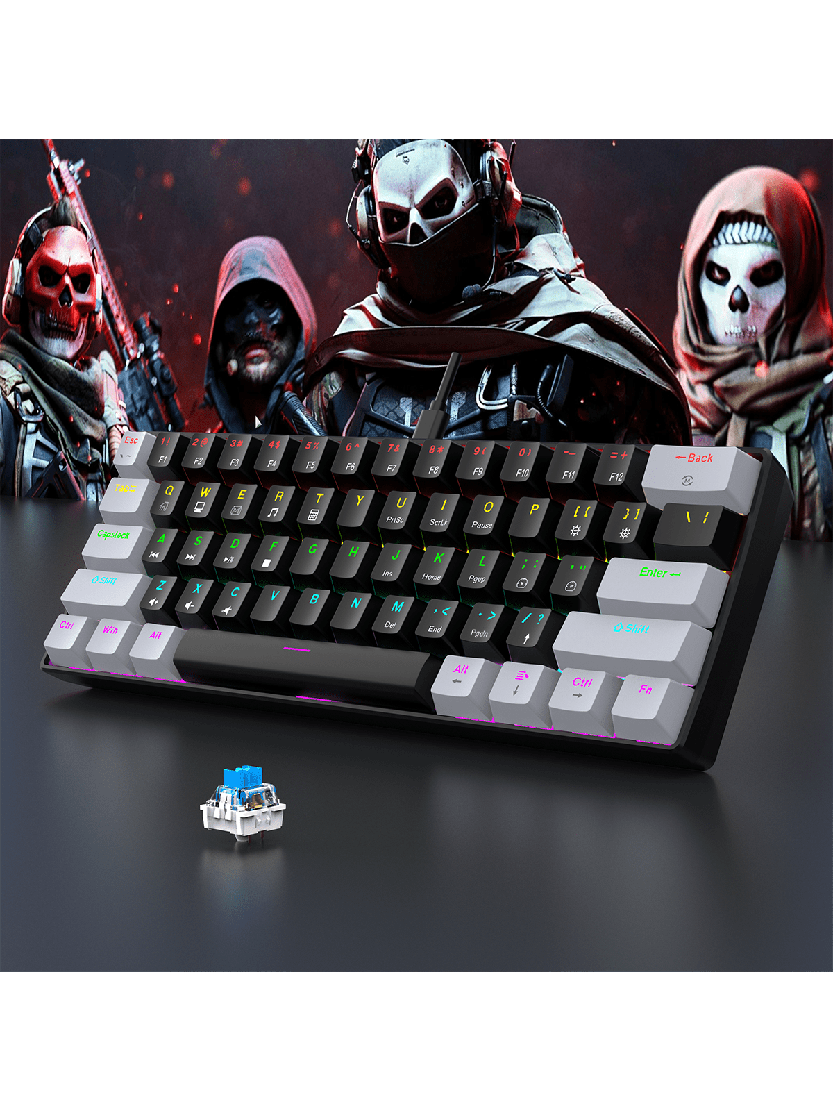 Gaming Keyboard 1 Hand - 60% 유선 게이밍 기계식 키보드 RGB