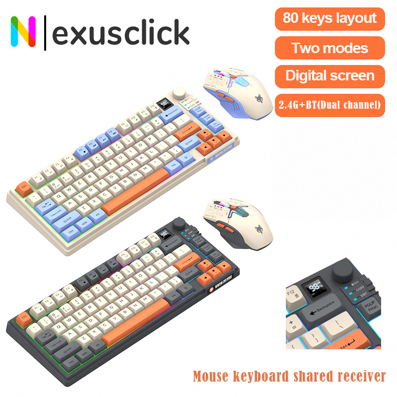 Gaming Keyboard And Mouse Combo - 듀얼 모드 2.4G 블루투스 무선 게이밍