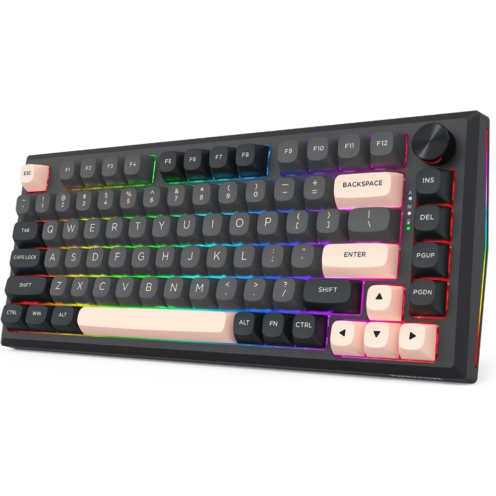 Gaming Keyboard No Noise - 무선 81키 기계식 게이밍 키보드 (알루미늄