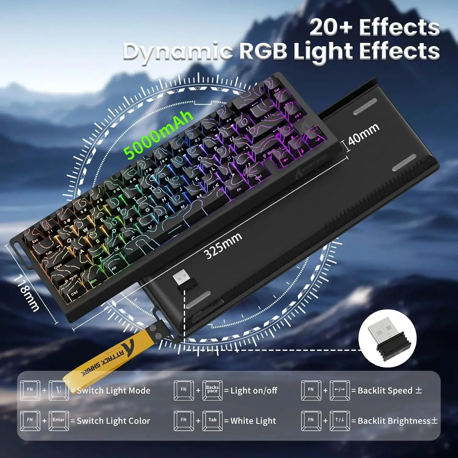Keyboard Gaming Mac - 어택 샤크 X68PRO HE 무선 게이밍