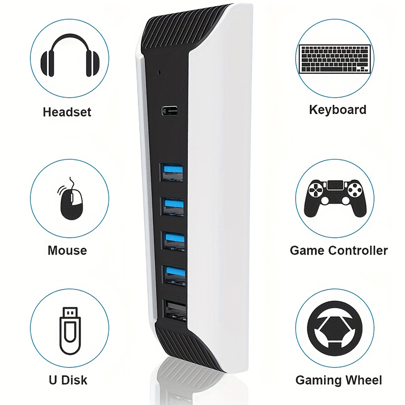 Gaming Keyboard Splitter - PS5 콘솔용 5 in 1 USB