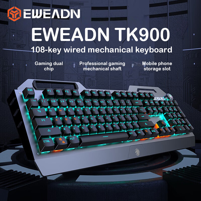 Keyboard Gaming Mac - EWEADN TK900 기계식 키보드 USB-C 충전식