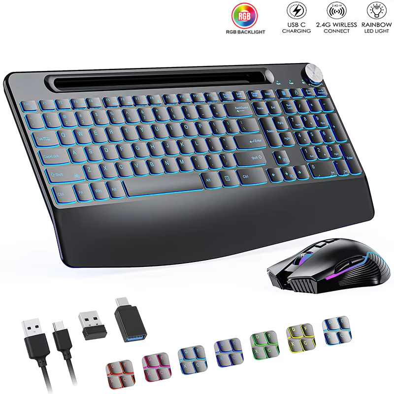 Gaming Keyboard And Mouse Combo - 2.4G & C 타입 무선 키보드