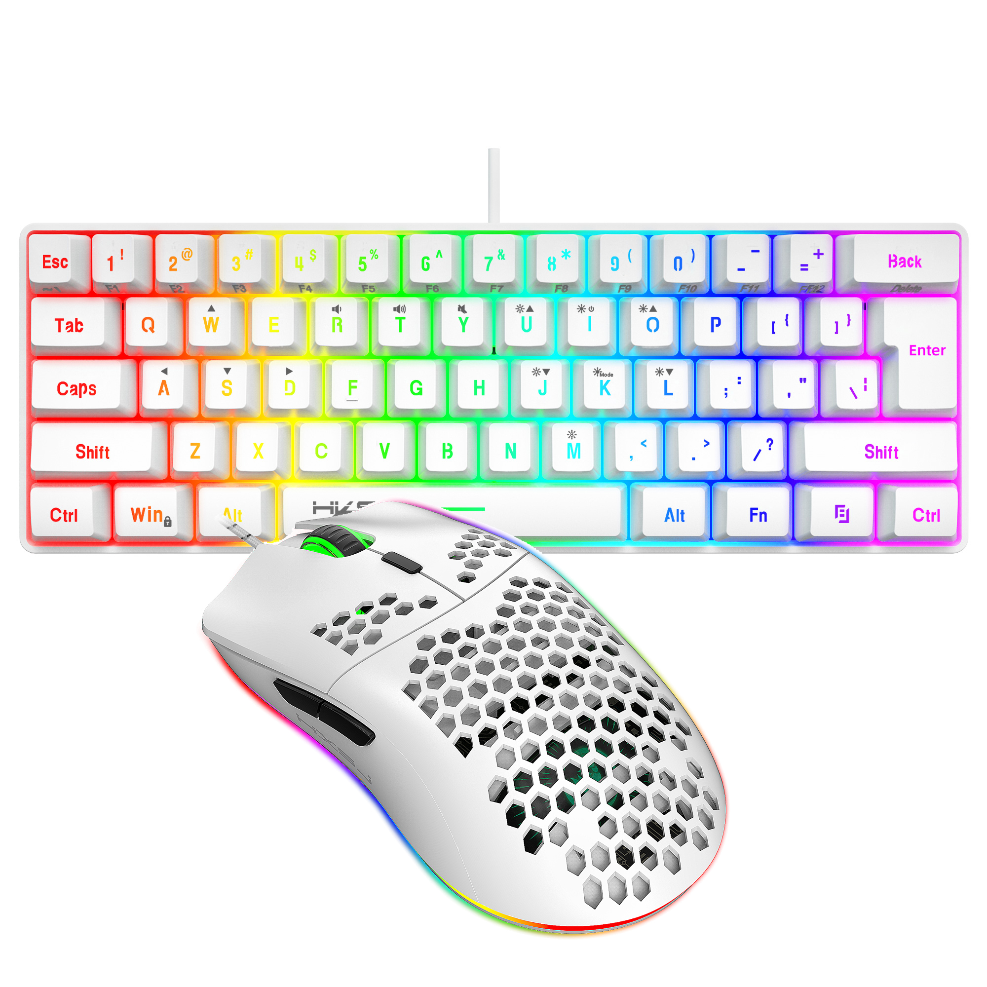 Gaming Keyboard And Mouse Combo - 인기 판매 HXSJ 61키 V700 RGB