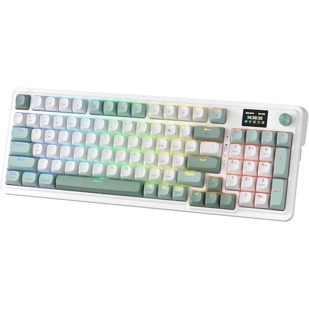 Gaming Keyboard No Noise - 95키 무선 게이밍 키보드: 기계식, TFT