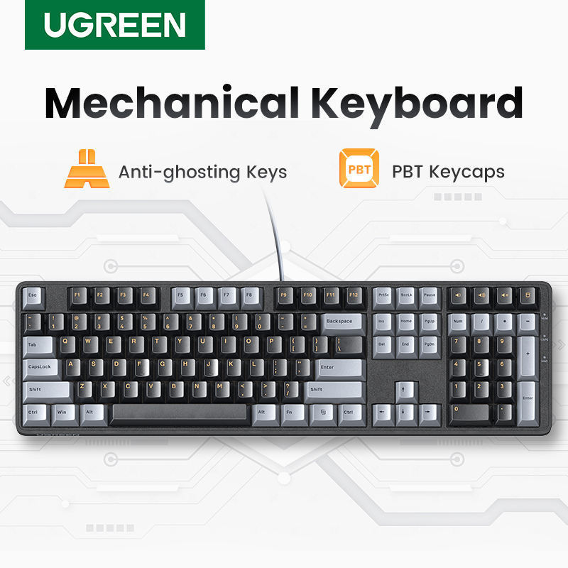 Keyboard Gaming Mac - UGREEN 기계식 키보드 108 PBT 키캡,