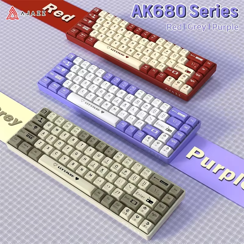 Gaming Keyboard Thocky - AJAZZ AK680 65% 유선 게이밍 기계식