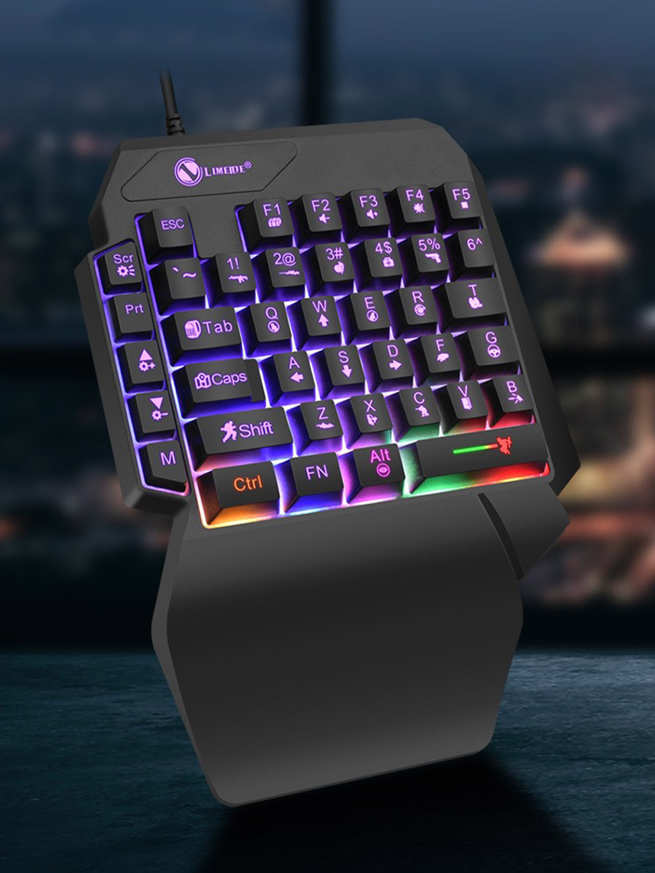 Gaming Keyboard 1 Hand - 기계식 한 손으로 가벼운 게임 유선