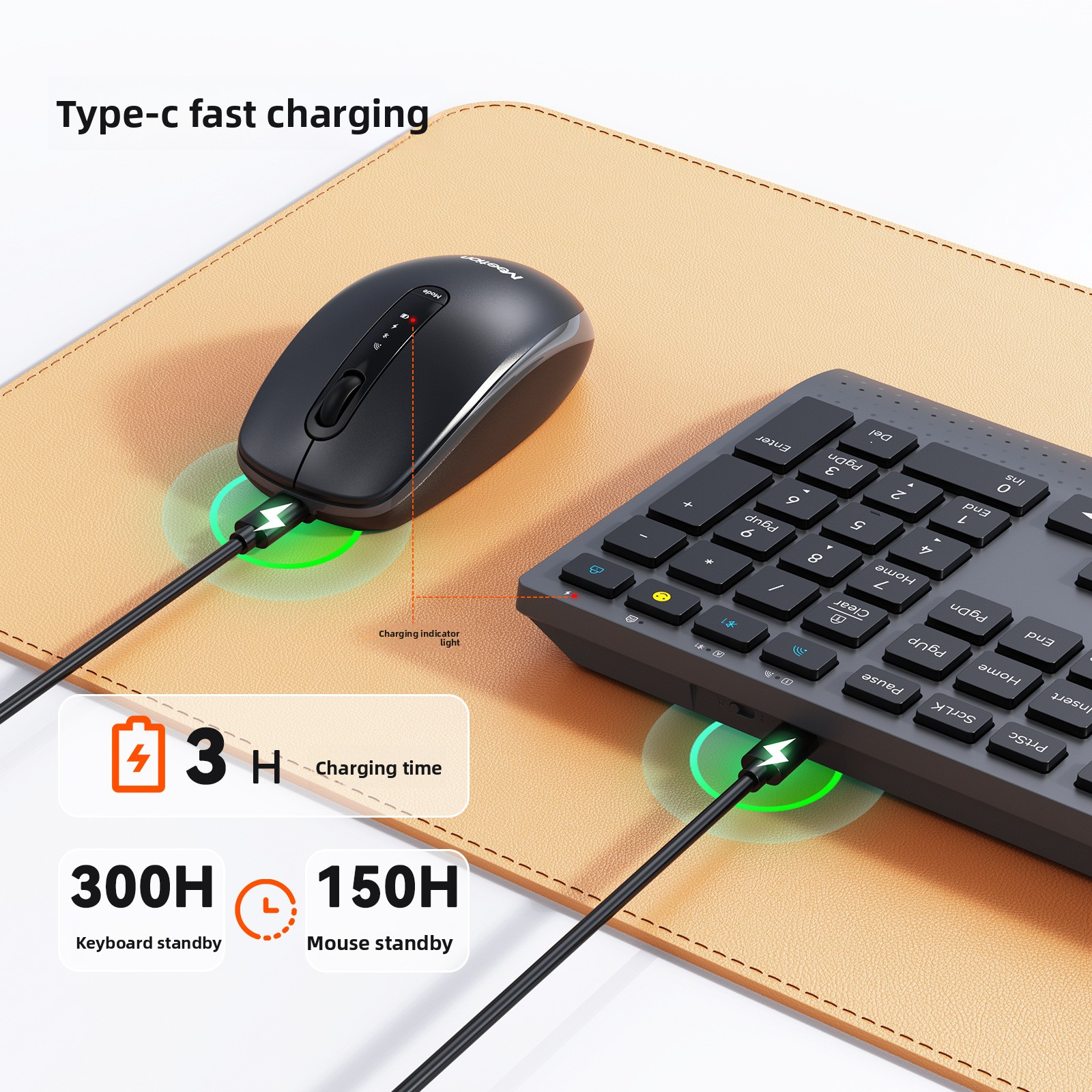 Gaming Keyboard Mouse And Headset Combo - 블루투스 2.4G 듀얼 모드 무선 풀사이즈