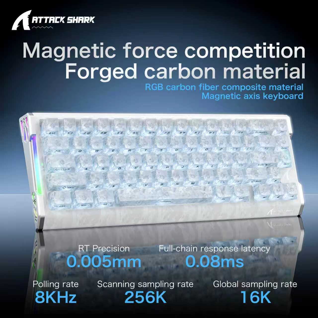 Keyboard Gaming Mac - ATTACK SHARK R68HE 마그네틱 게이밍 키보드,