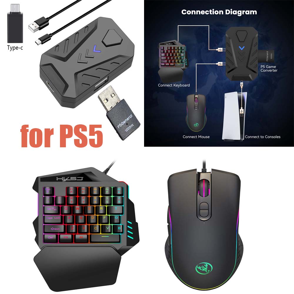 Gaming Keyboard And Mouse Combo - PS5 게임용 키보드 마우스 콤보 USB
