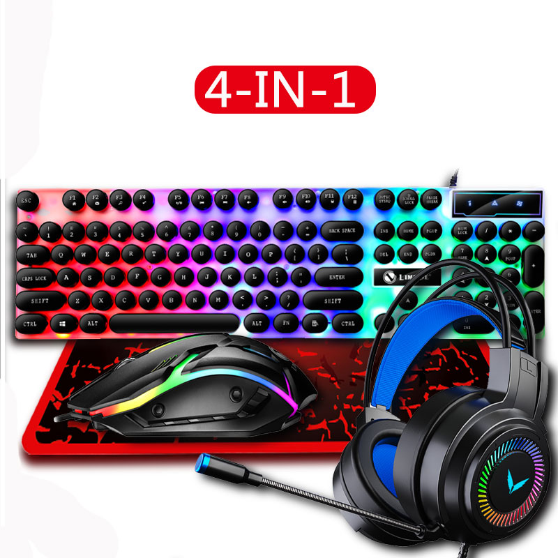 Gaming Keyboard Mouse And Headset Combo - 노트북 PC용 헤드셋 및 마우스 패드