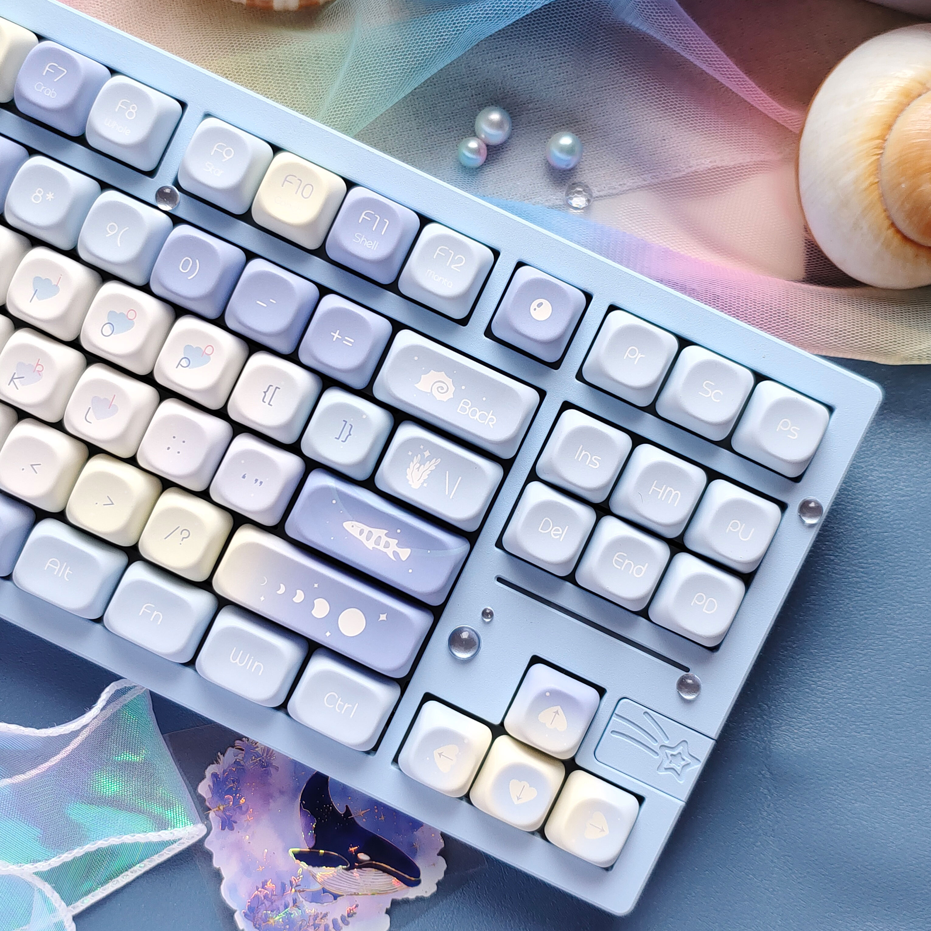 Keyboard Gaming Blue Switch - 5면 염료 승화 키 캡 130
