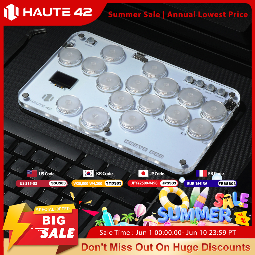 Gaming Keyboard Mini - Haute42 아케이드 조이스틱 Hitbox 레버리스 컨트롤러