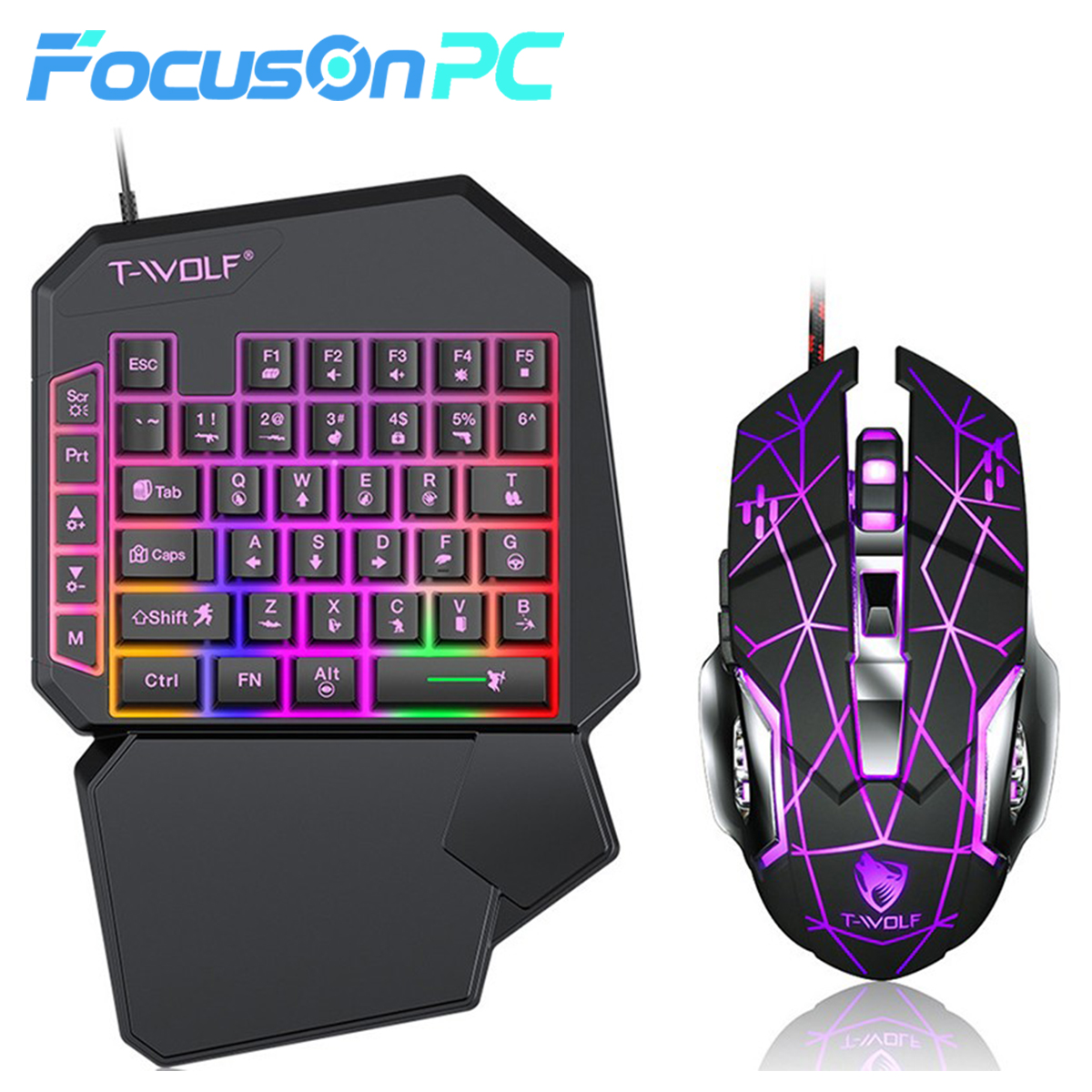 Gaming Keyboard 1 Hand - FocusOnPC TF900 2-in-1 모바일 게임 컨버터