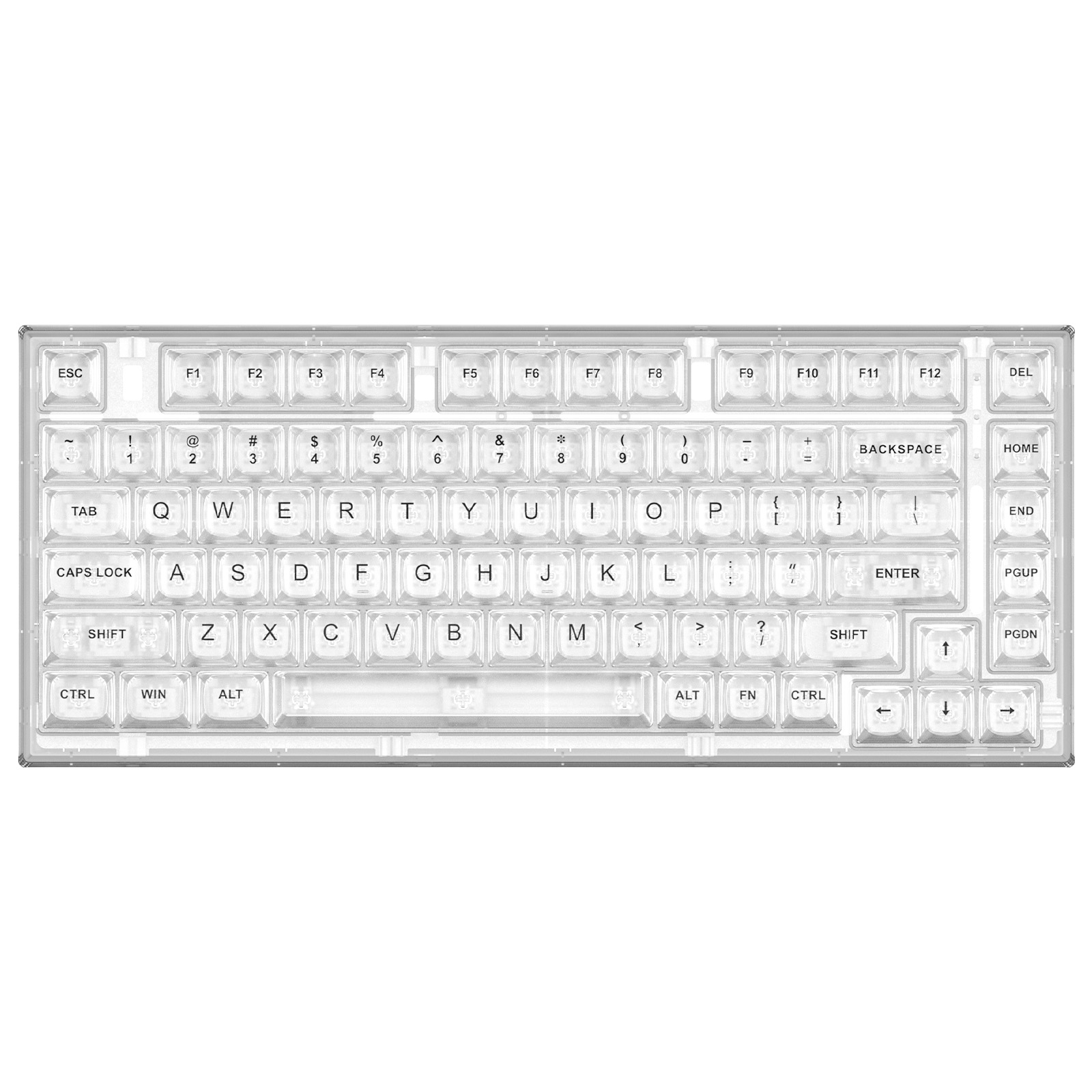 Gaming Keyboard Thocky - YUNZII X75 흰색 82 키 핫