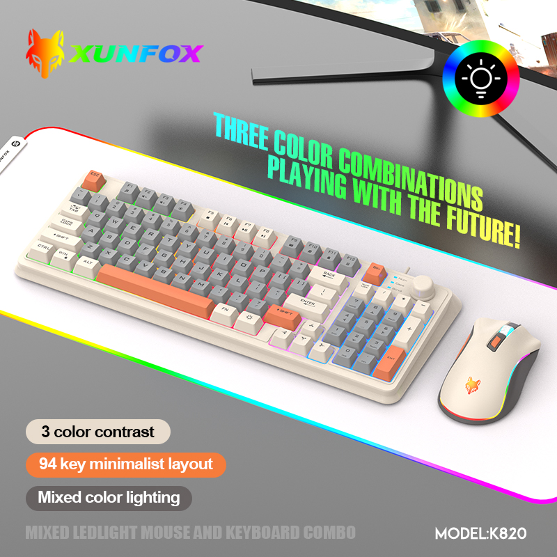 Gaming Keyboard And Mouse Combo - K820 USB 유선 게임 키보드 마우스