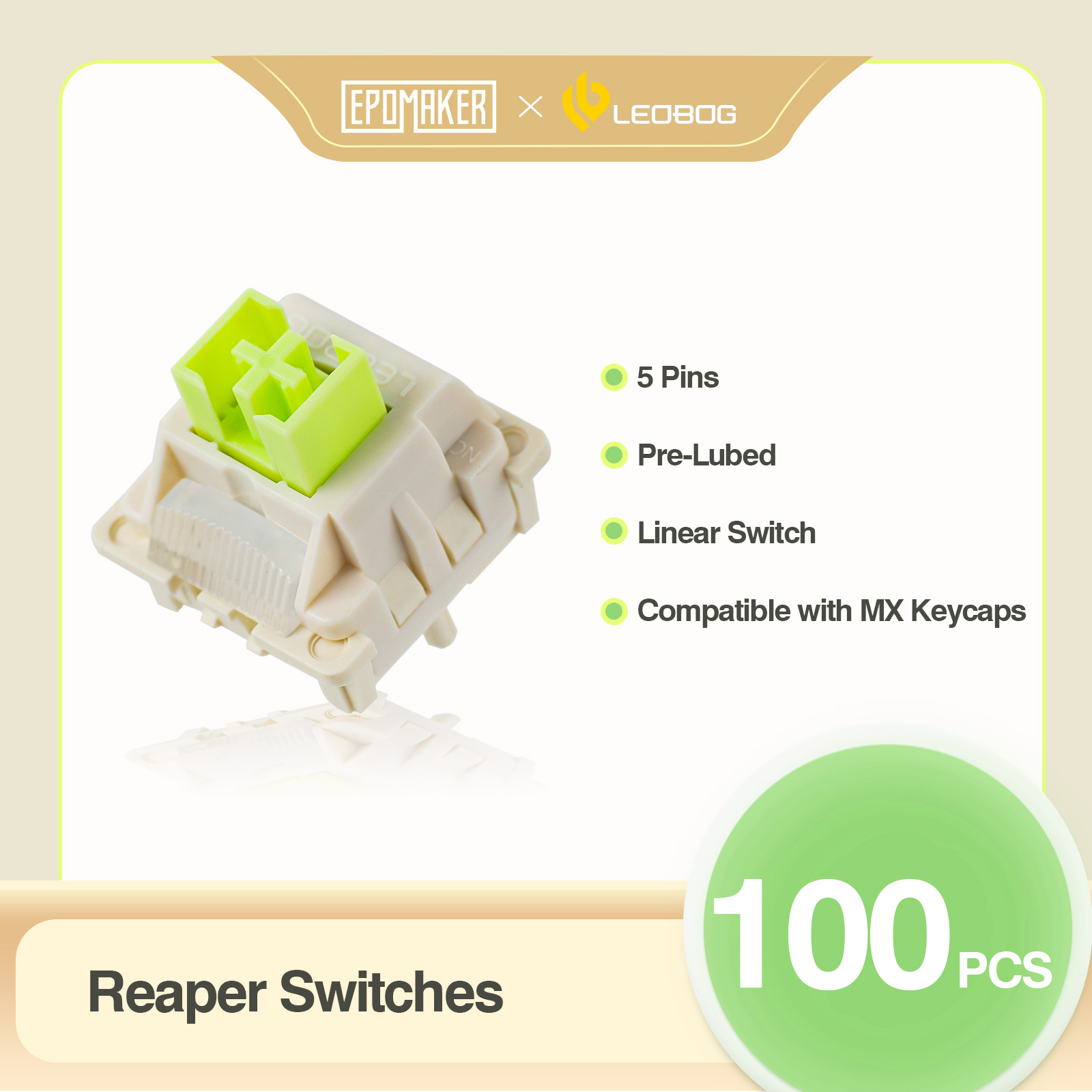 Mechanical Switch Tester - 100개 EPOMAKER X LEOBOG Reaper 5핀