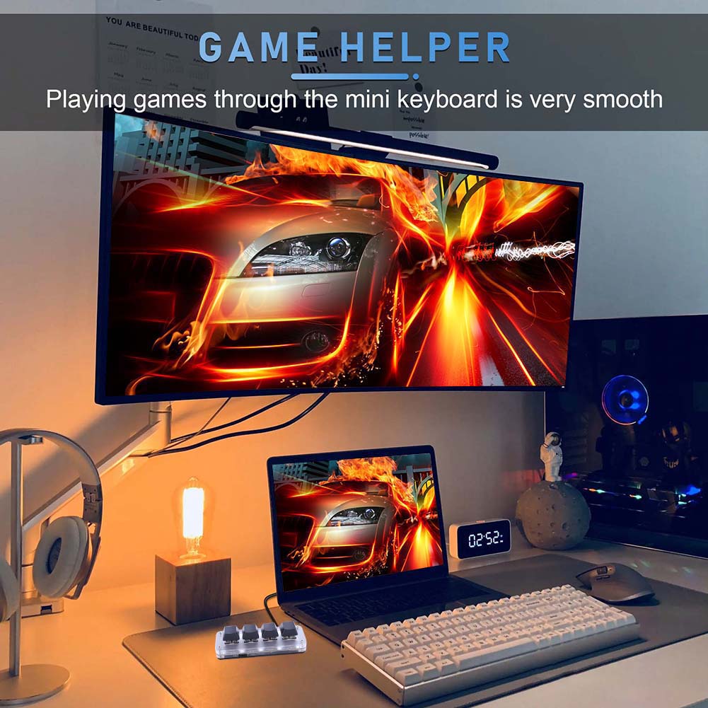 Gaming Keyboard 1 Hand - 3키 1노브/4키 포토샵 게이밍 키패드 핫스왑