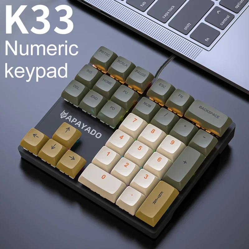 Gaming Keyboard 1 Hand - 금융, 비즈니스, 33키 노트북 숫자 키보드에