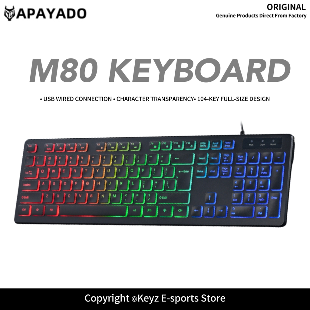 Keyboard Gaming Mac - M80 초박형 유선 게이밍 키보드 APAYAD0