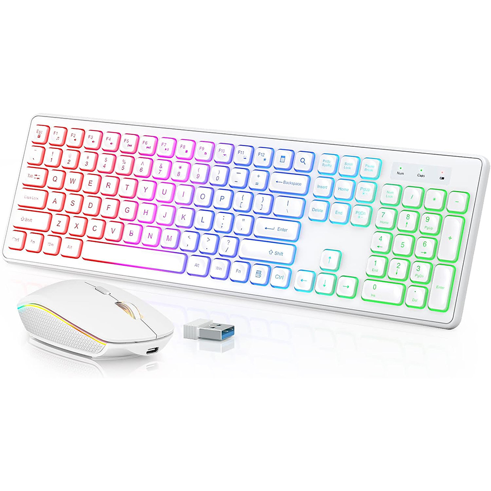 Gaming Keyboard And Mouse Combo - 백라이트 무선 키보드 및 마우스, 조용한