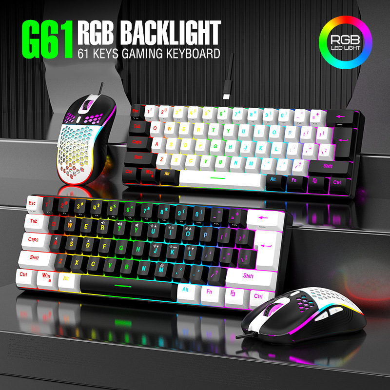 Gaming Keyboard Mouse And Headset Combo - 키보드 마우스 세트 60% RGB 게이밍
