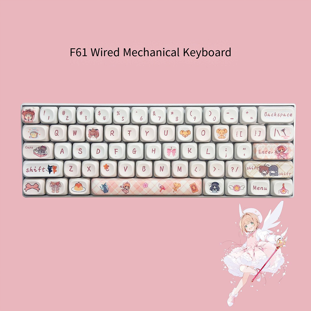 Keyboard Gaming Blue Switch - Cardcaptor Sakura 61 키 기계식 키보드