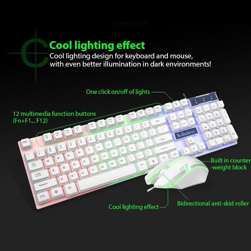 KM320 키보드 및 마우스 세트 방수 발광 게임 백라 - Gaming Keyboard And Mouse Combo 리뷰 및 가격