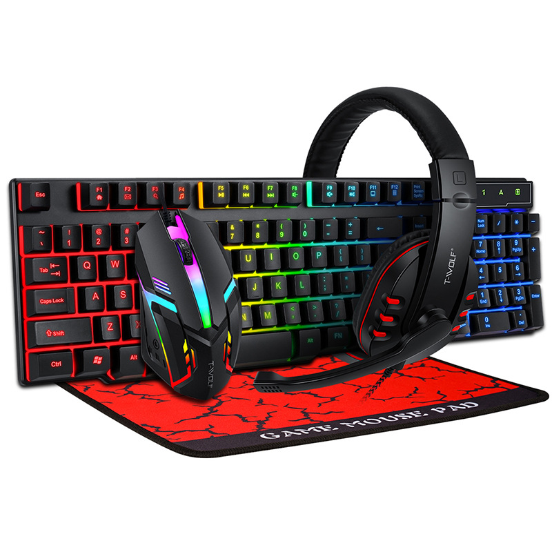 USB 키보드 마우스 콤보 4 in 1 영어 게이밍 유 - Gaming Keyboard Mouse And Headset Combo 리뷰 및 가격