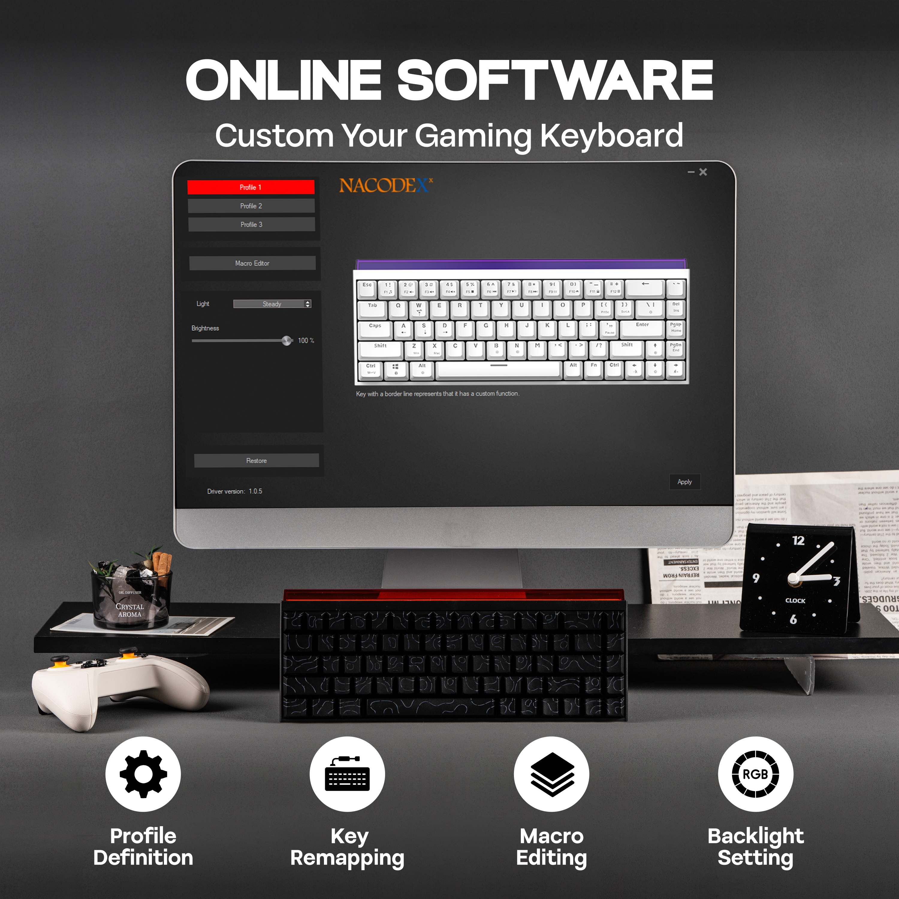 AJAZZ NK68 65% 컴팩트 핫스왑 유선 기계식  - Keyboard Gaming Mac 리뷰 및 가격