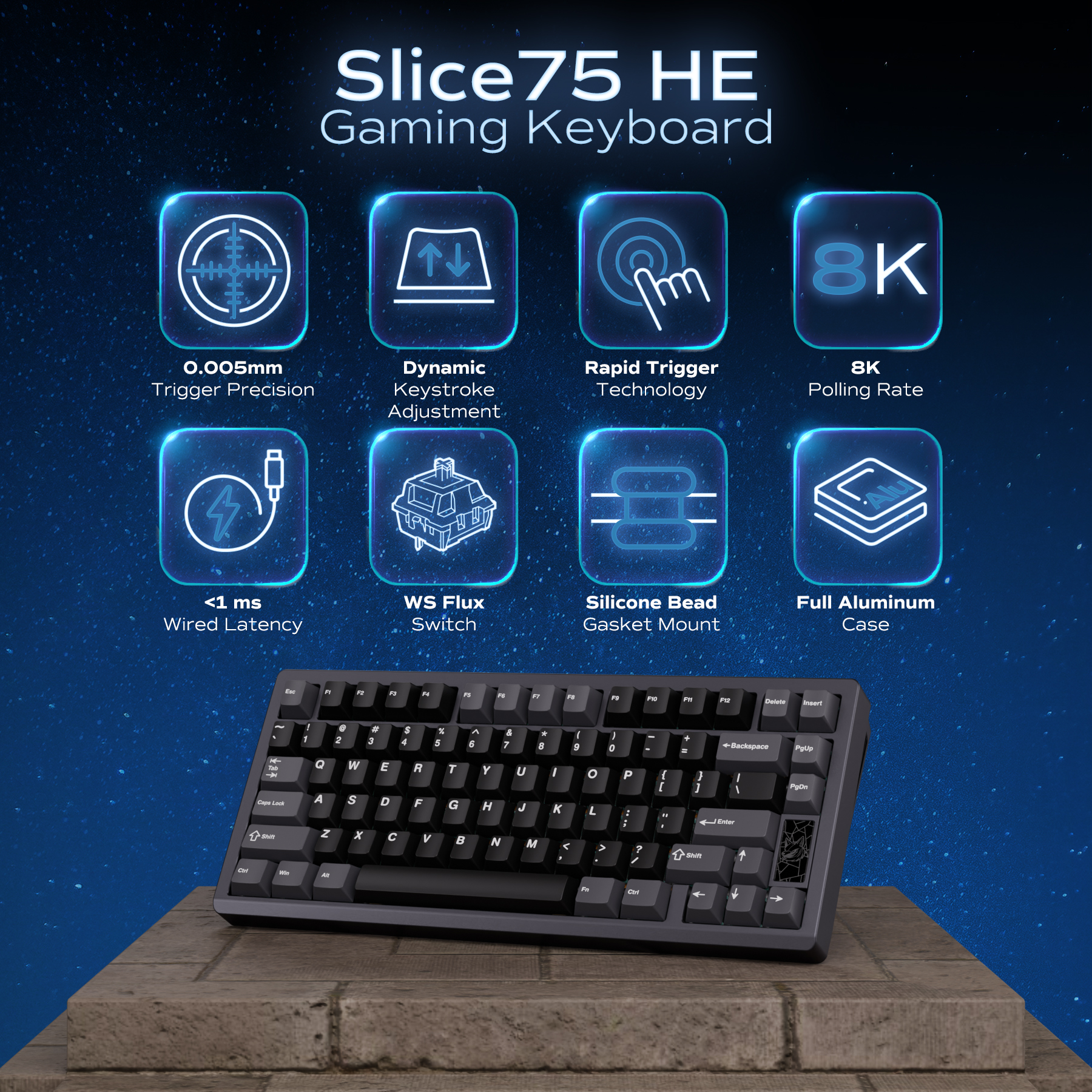 칠키 슬라이스75 HE 게이밍 키보드: 75% 알루미늄 - Gaming Keyboard Hall Effect Switches 리뷰 및 가격