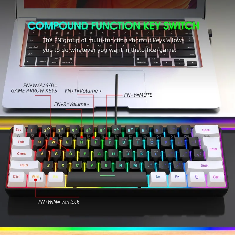키보드 및 마우스 60% 컴퓨터 게임용 콤보 키트 PC - Gaming Keyboard And Mouse Combo 리뷰 및 가격