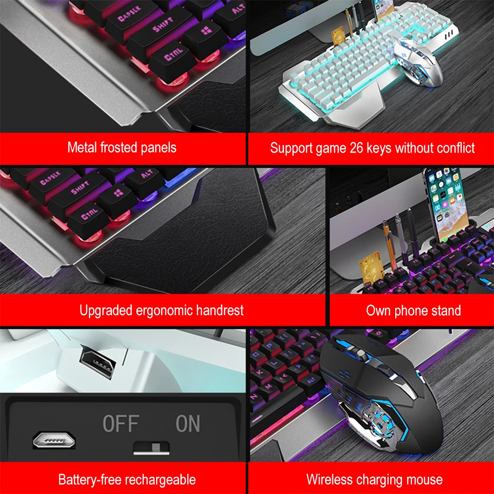충전식 무선 키보드 및 마우스 제품군 게임용 컴퓨터,  - Gaming Keyboard Mini 리뷰 및 가격