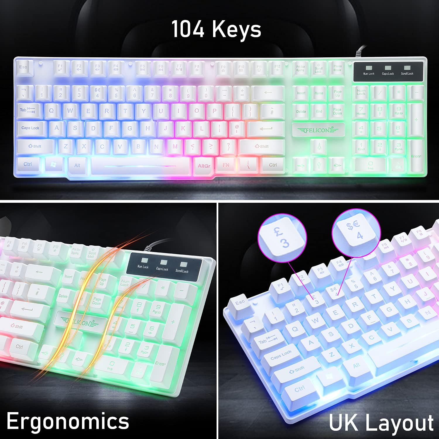 MAMBASNAKE T11 영국 100% 게이밍 키보드 - Gaming Keyboard And Mouse Combo 리뷰 및 가격