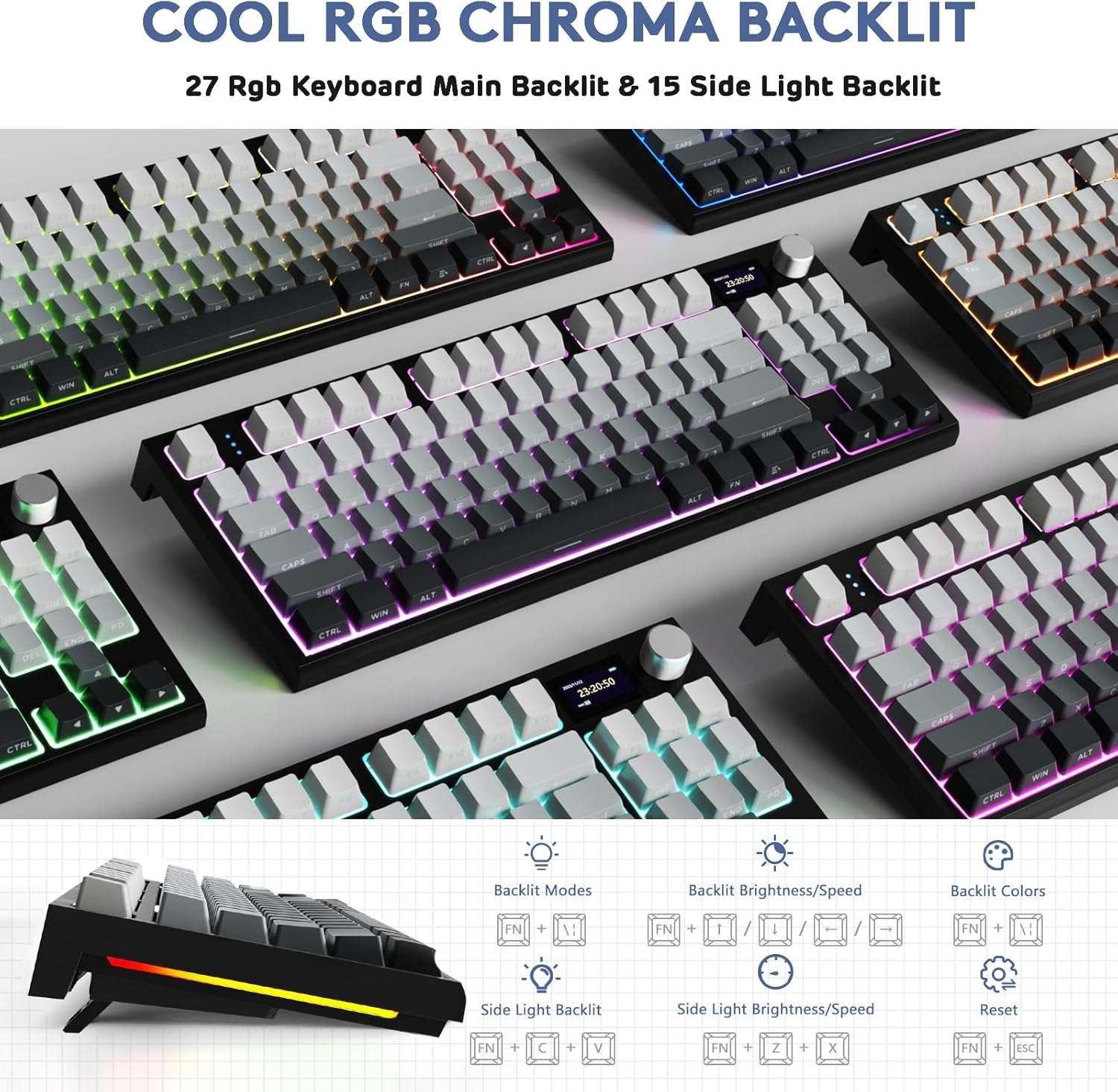 ATTACK SHARK K86 RGB 75% 무선 가스 - Gaming Keyboard Thocky 리뷰 및 가격