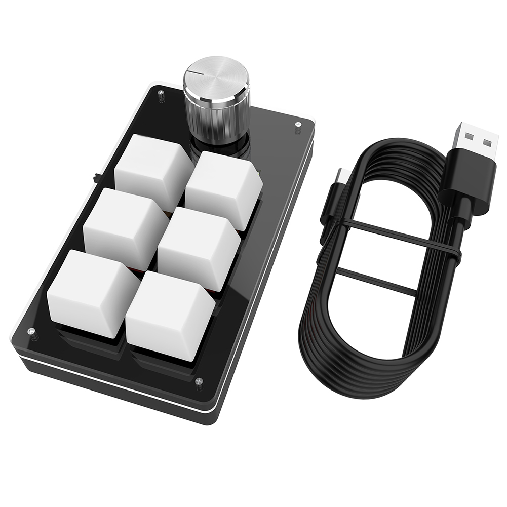 6키 1노브 한손 기계식 게이밍 키보드 핫스왑 RGB  - Gaming Keyboard 1 Hand 리뷰 및 가격
