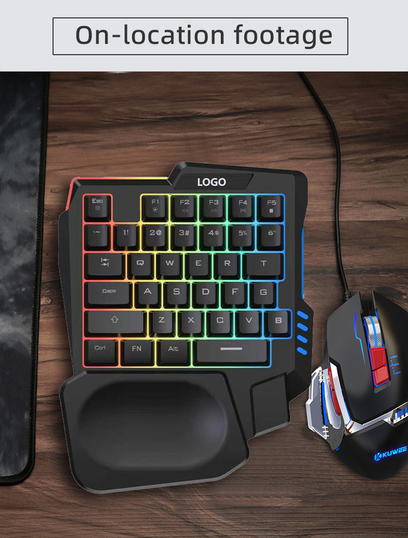 RGB 백라이트 원핸드 게이밍 키패드, 35개의 PUB - Gaming Keyboard Half 리뷰 및 가격