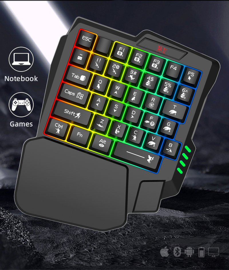 RGB 백라이트 원핸드 게이밍 키패드, 35개의 PUB - Gaming Keyboard Half 리뷰 및 가격