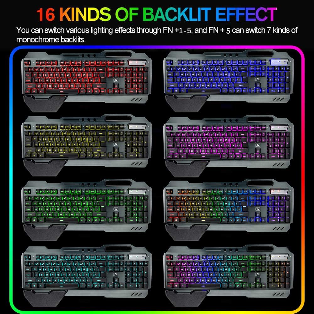 무선 게임용 키보드 및 마우스 콤보, 레인보우 LED  - Gaming Keyboard And Mouse Combo 리뷰 및 가격