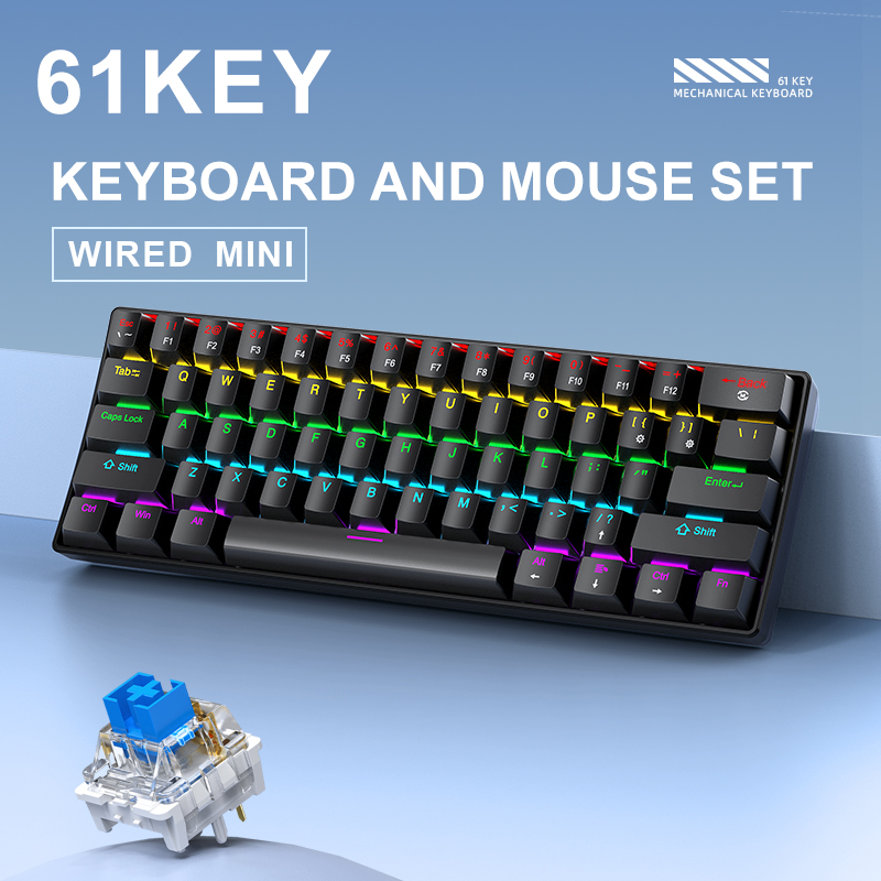 APAYADO K61 미니 기계식 키보드, 유선, 61 - Gaming Keyboard Thocky 리뷰 및 가격