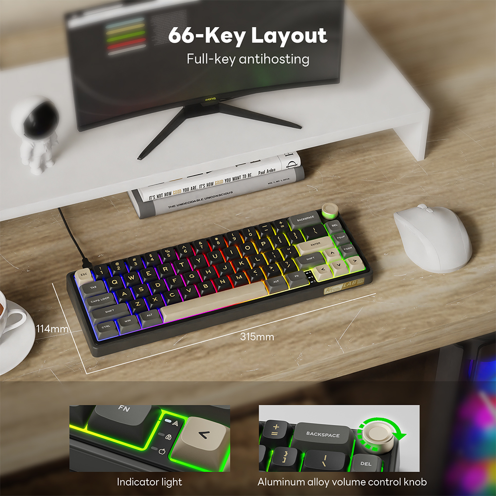 로얄 클러지 RK R65 브라질 포르투갈어 기계식 키보 - Gaming Keyboard Thocky 리뷰 및 가격