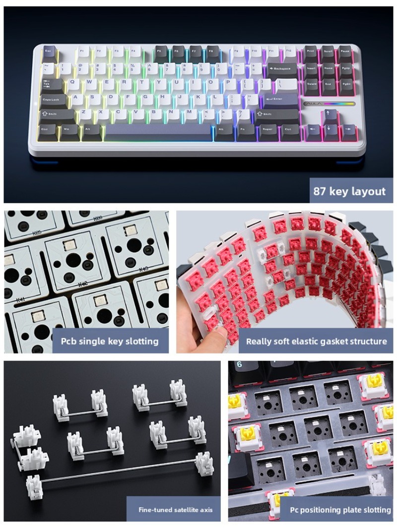 AULA F87 Pro 무선 기계식 키보드 사이드 프린 - Gaming Keyboard Thocky 리뷰 및 가격