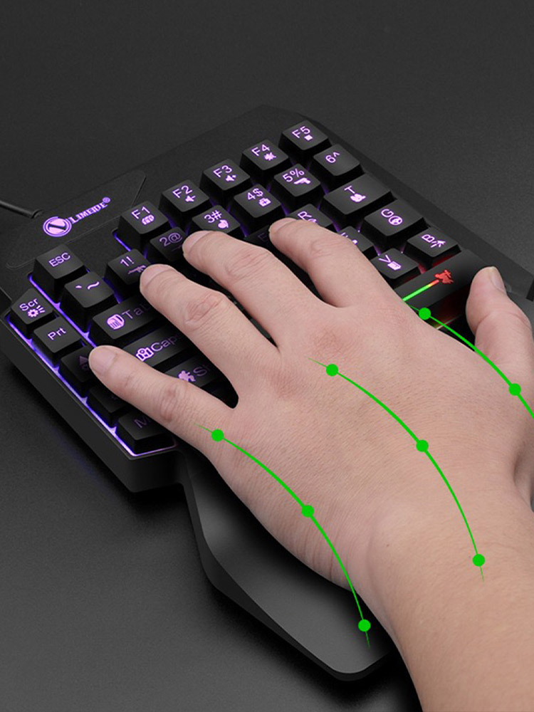 기계식 한 손으로 가벼운 게임 유선 키보드, 라듐 조각 - Gaming Keyboard 1 Hand 리뷰 및 가격