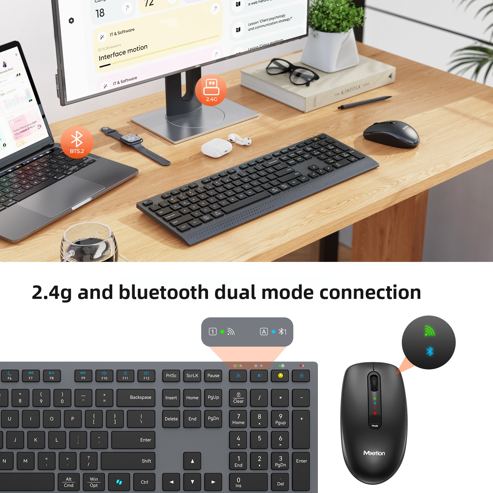 블루투스 2.4G 듀얼 모드 무선 풀사이즈 키보드 및  - Gaming Keyboard Mouse And Headset Combo 리뷰 및 가격