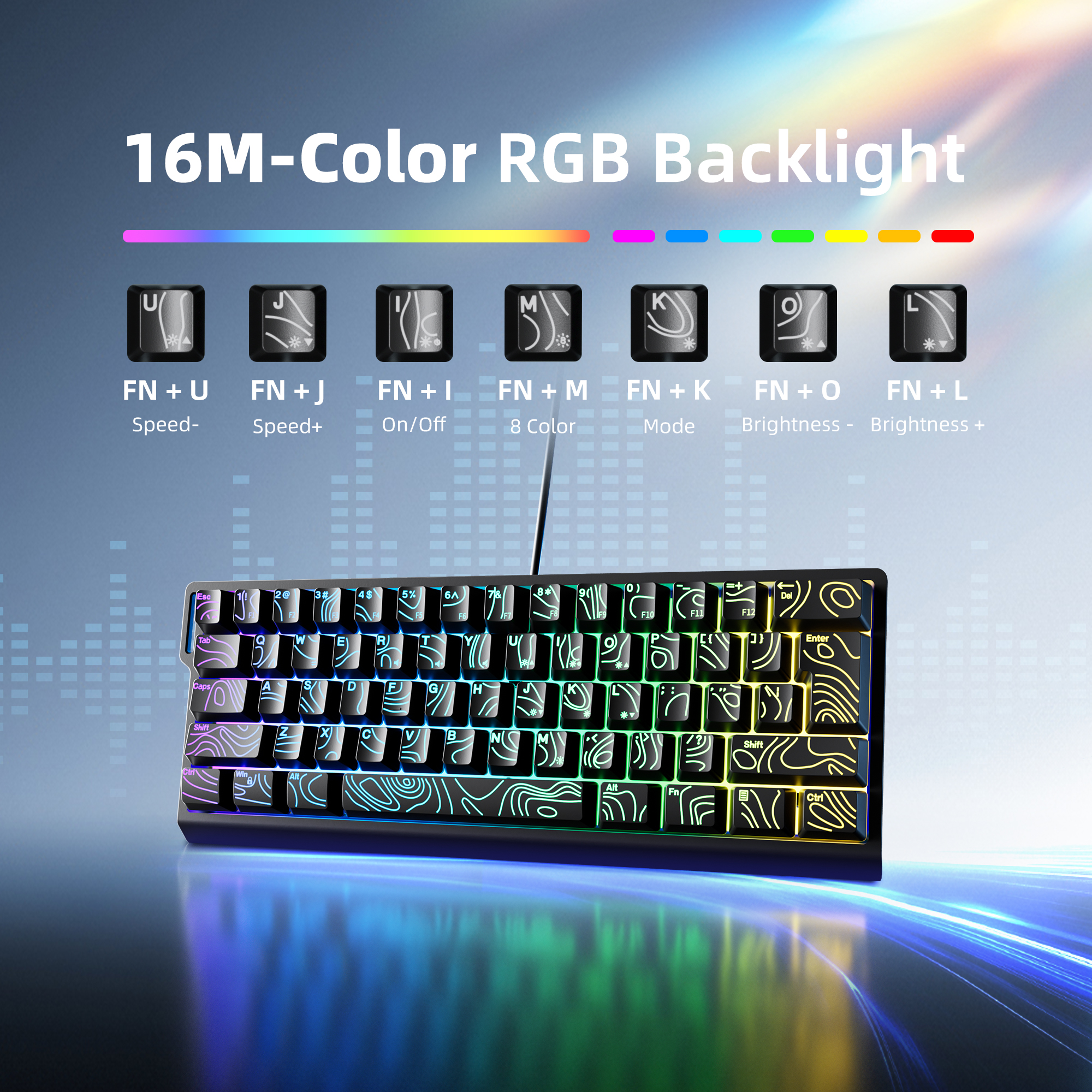 60% 유선 게임 키보드, RGB 백라이트, 방수 미니 - Gaming Keyboard 1 Hand 리뷰 및 가격
