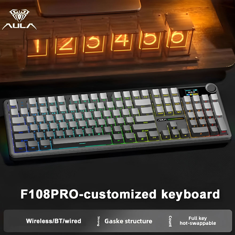 AULA F108 Pro 게이밍 기계식 키보드 트라이  - Gaming Keyboard Thocky 리뷰 및 가격