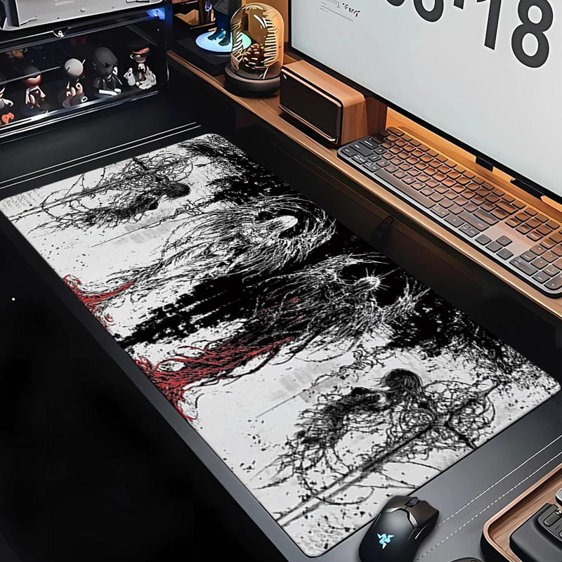 다크 엔젤 아트 디자인 대형 사이즈 미끄럼 방지 고무  - Gaming Keyboard And Mouse 리뷰 및 가격
