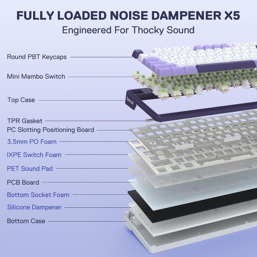 무선 RGB 기계식 게이밍 키보드 (108키, 소음 감 - Gaming Keyboard No Noise 리뷰 및 가격