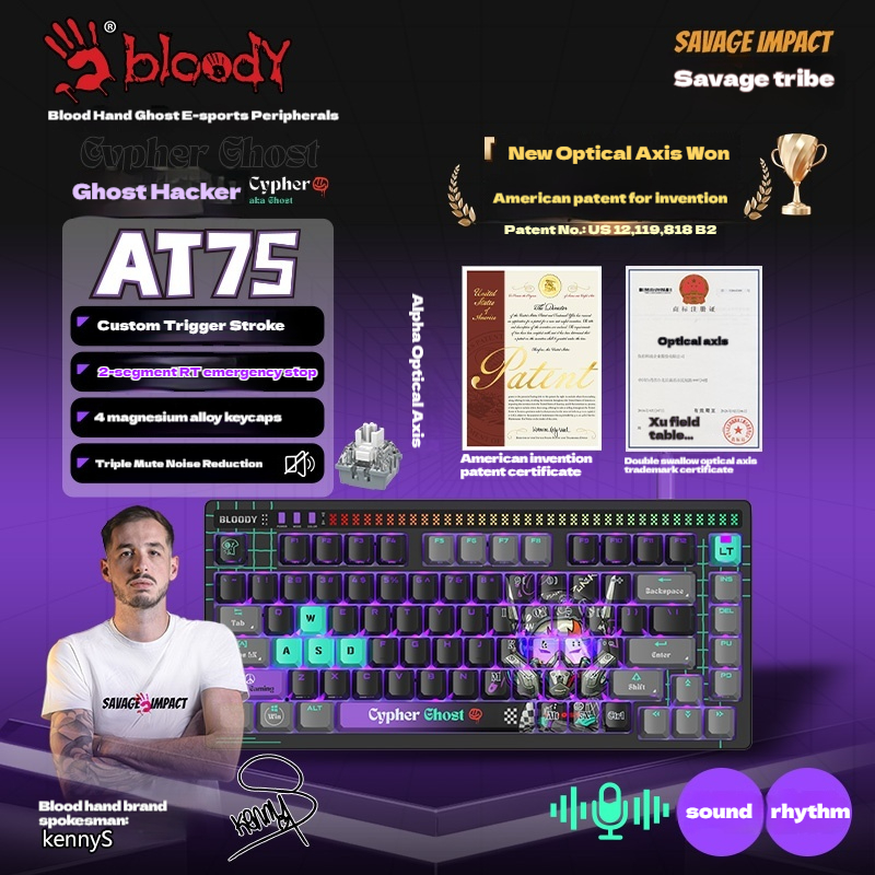 A4Tech 블러디 사바지 임팩트 AT75 유선 기계식 - Gaming Keyboard No Noise 리뷰 및 가격